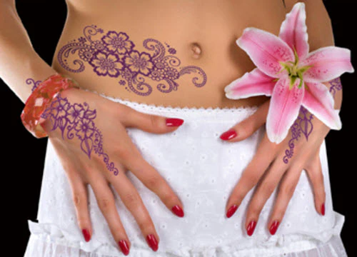 Violet Henna Tattoo Assortment (11 Tattoos) - Image 4