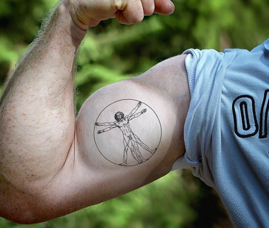 Vitruvian Man - Da Vinci Tattoo - Image 3
