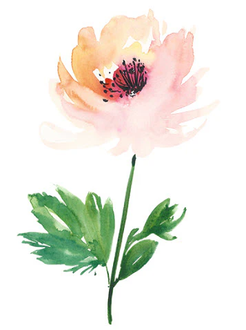 Watercolor Flower Tattoo