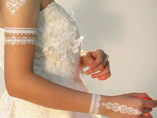 White Lace Jewelry Tattoos - Image 2