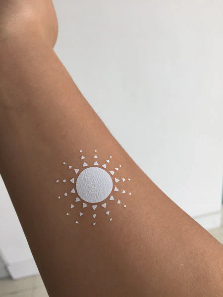 White Lace Tropical Beach Tattoos - Image 5