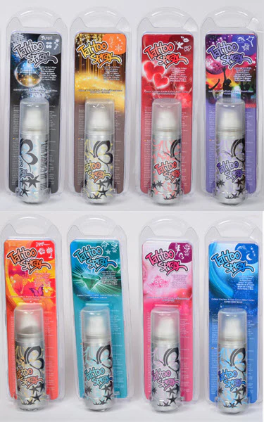 White Temporary Tattoo Spray + 3 Stencils - Image 7