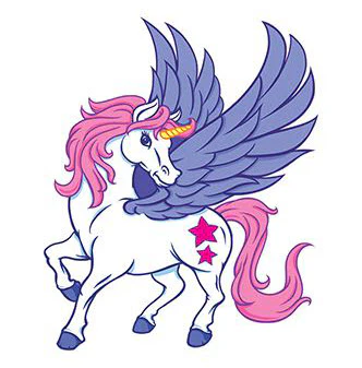 White Unicorn Tattoo