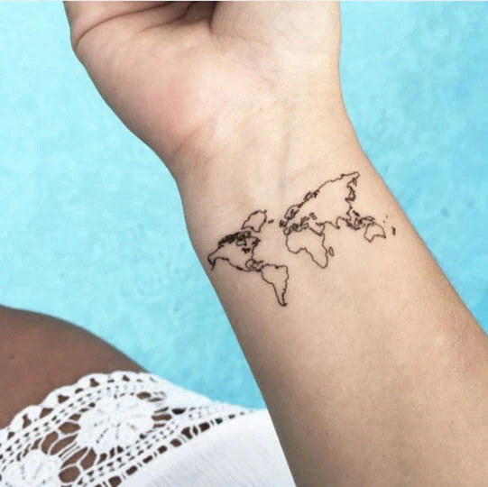 World Map Tattoo - Image 5
