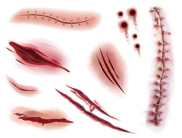 Wounds Halloween Tattoos
